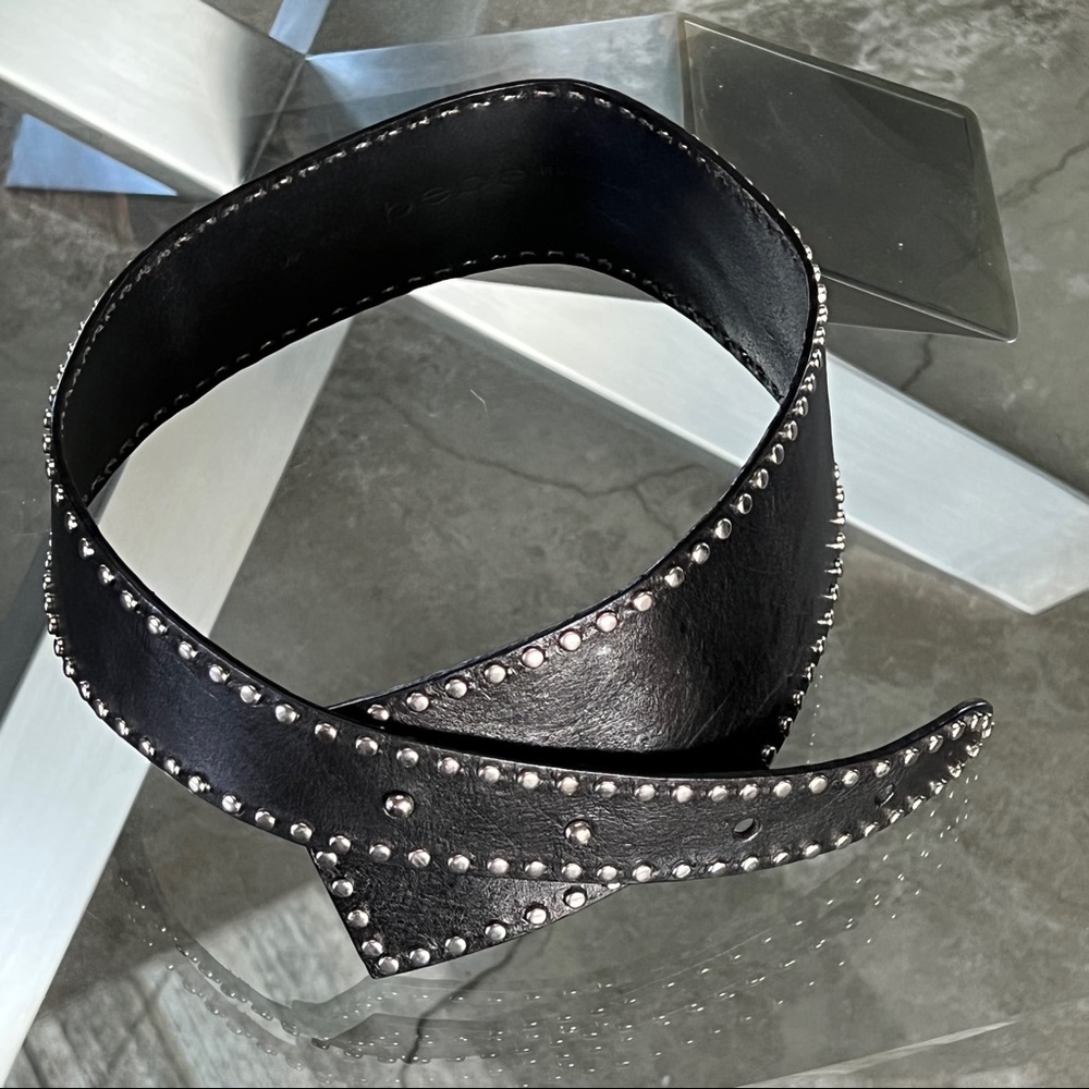 Bebe black studded leather belt. NWOT, never worn. Classic piece.